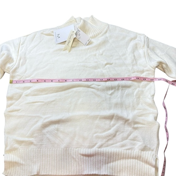 🤍 Magaschoni Cream Viscose Blend Mock Neck Sweater - Size XS